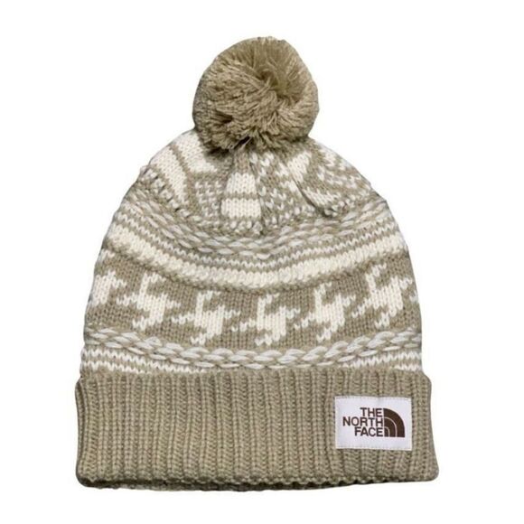 THE NORTH FACE Fair Island Beanie – Gardenia White Winter hat with pompom - Picture 1 of 6